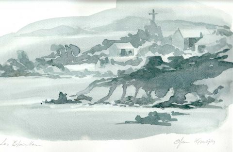 L'artiste olivier lecourtois -  Les Blainvillais dans la brume