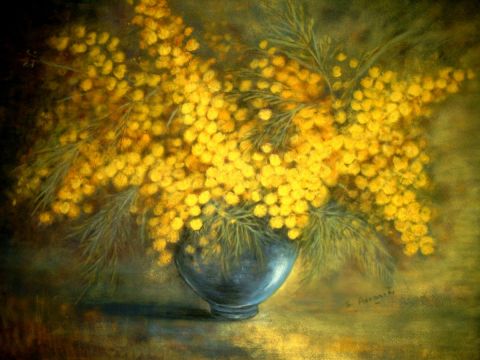 Le mimosa - Peinture - Suzanne ACCARIES