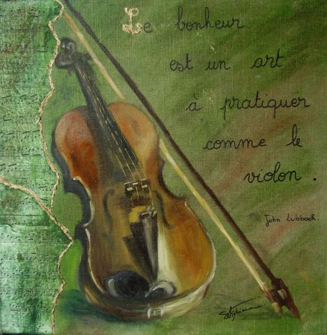 le violon tzigane - Peinture - Sabine Fighiera