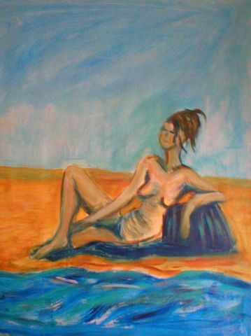L'artiste DAISY - Femme nue à la plage