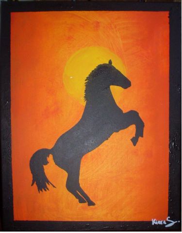 cheval qui cabre - Peinture - keira S