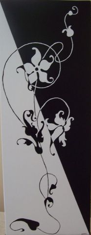 L'artiste artsandrine - Fleurs noires et blanches