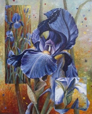 Iris - Peinture - Nathalie Pouillault  Boyaval