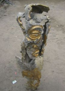 Sculpture de Remy Mongo-Etsion: Afrique en tète