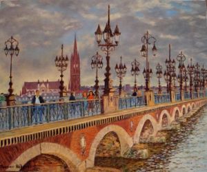 Peinture de Jacques Hebert: Le Pont de Pierre