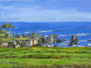 Peinture de Dominique  Amendola : La côte de Carmel