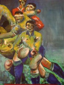 Peinture de Art'axet carole: passe rugby