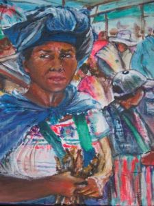 Voir le détail de cette oeuvre: CHIAPAS- Femme au foulard bleu