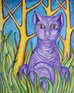 Voir cette oeuvre de Stephane CUNY: Le chat dans la clairiere