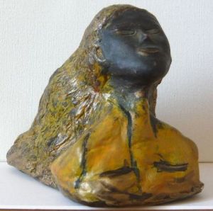 Sculpture de CHRISTIAN DUBOIS: sphinge  noire