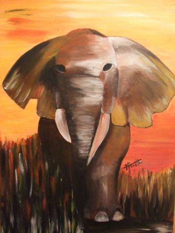 L'artiste Amelie - Barry Blanc l'éléphant