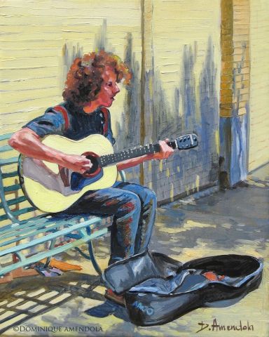 L'artiste Dominique  Amendola  - The street guitarist