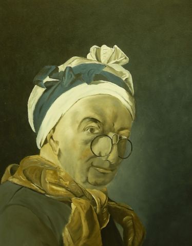 Portrait de Chardin - Peinture - rene miqueau