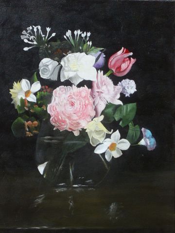L'artiste rene miqueau - composition florale 1