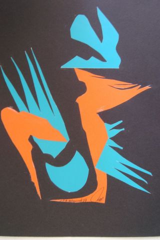 vie en pieces bleues et oranges - Collage - Mochir Eliacine vie en pieces bleues et oranges - Collage - Mochir Eliacine