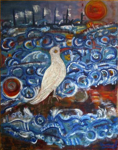 grand oiseau de mer - Peinture - tournesol
