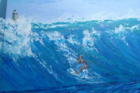 la surfeuse - Peinture - Helene ROSENDO