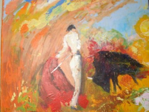 torero - Peinture - Helene ROSENDO