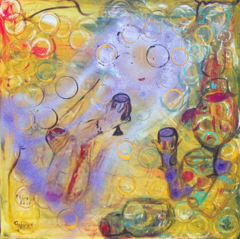 Peinture : primeur 2008,vin nouveau (Boire un p'tit coup) - OD' ILE Peinture : primeur 2008,vin nouveau (Boire un p'tit coup) - OD' ILE