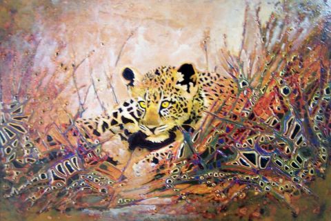 Leopardus 6 - Peinture - Michel COULOMBE