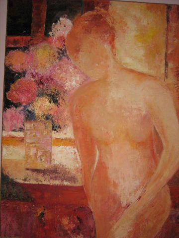 L'artiste Negrita - Femme au bouquet