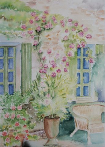 la terrasse - Peinture - MARYSE WENGER