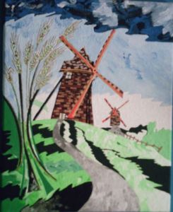 Voir le détail de cette oeuvre: les moulins en peinture fluorescente