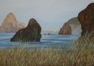 Peinture de Arlette BONIDAN: La baie d'Along