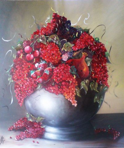 les fruits rouges - Peinture - stefani