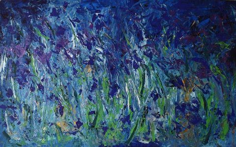 le champ d'iris - Peinture - Genevieve K dite aussi Gen K le champ d'iris - Peinture - Genevieve K dite aussi Gen K