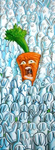 la carotte est cuite - Peinture - Djoz
