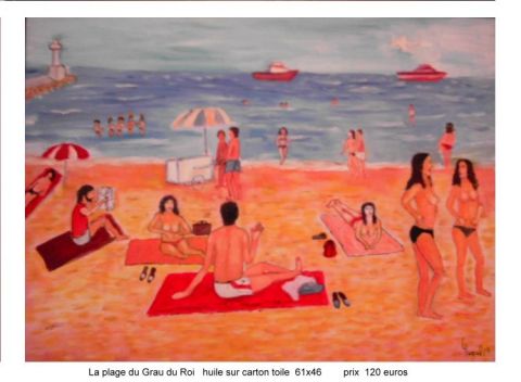 L'artiste Mourad Gheziel - La plage du Grau du Roi