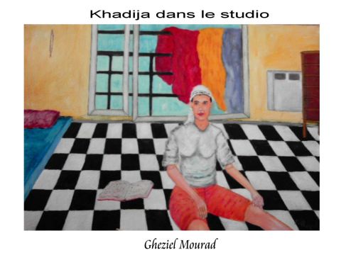 L'artiste Mourad Gheziel - Khadija dans le studio