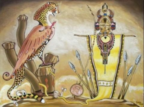 L'artiste Redha Benidiri - Œdipe et le Sphinx 