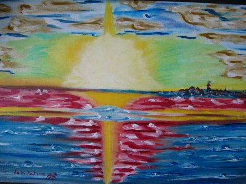 L'artiste cyril bouhebent - coucher de soleil