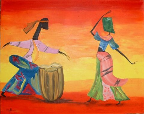 danse afriquaine - Peinture - toile18