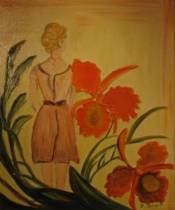 Voir cette oeuvre de Brigitte PERRAULT: la dame aux orchidées