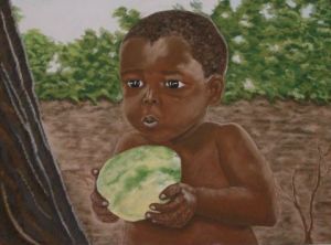 Voir le détail de cette oeuvre: l'enfant et la mangue