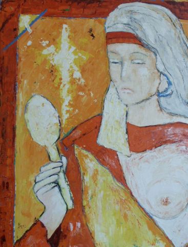 femme au rubis - Peinture - louise tixier