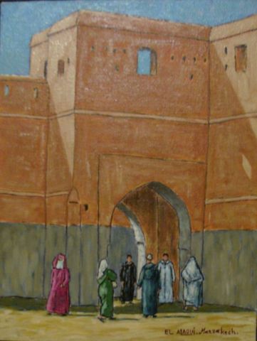 porte à Marrakech  - Peinture - elalaoui