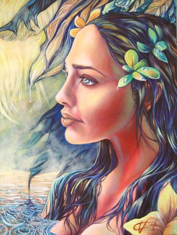 Fleur de Lotus - Peinture - Chantale Vincelette Fleur de Lotus - Peinture - Chantale Vincelette