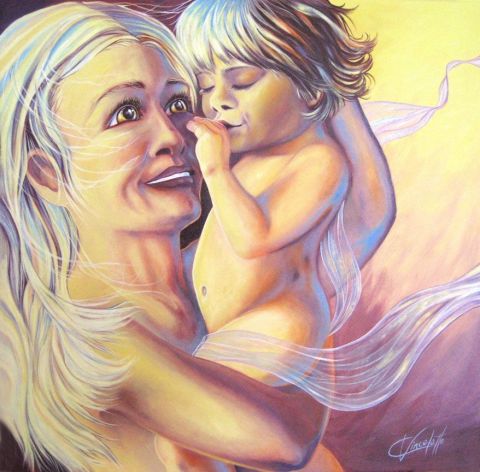 Toute la tendresse du Monde - Peinture - Chantale Vincelette Toute la tendresse du Monde - Peinture - Chantale Vincelette