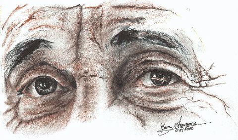 Aznavour les yeux - Dessin - chavanne marc