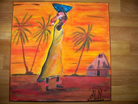 L'artiste SLNstreetart - Village Africa