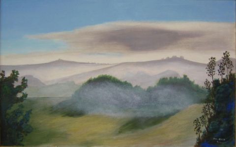 N° 07 - Lomagne 32 Brouillard - Peinture - Jean ADER