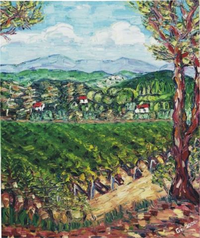 L'artiste Gerard SERVAIS - Vignobles près de Bormes les Mimosas