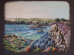 Voir cette oeuvre de Philippe Guillemard: rochers bleus île d'yeu