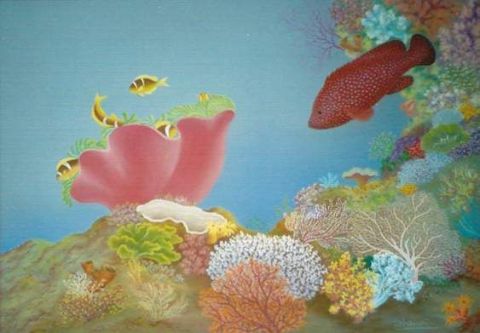 L'artiste Francoise Valentin - Le jardin sous la mer