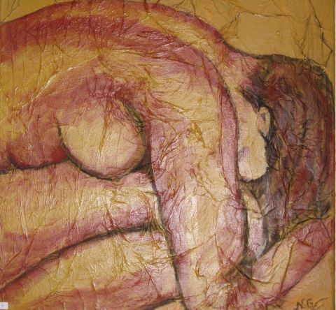 Femme pariétale 6 (les courbes) - Peinture - nadia girouf