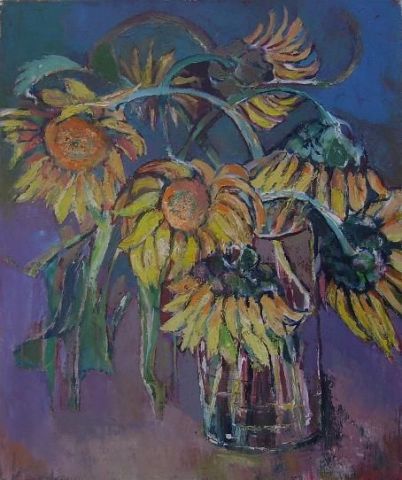 L'artiste bruic-depes - bouquet de tournesols